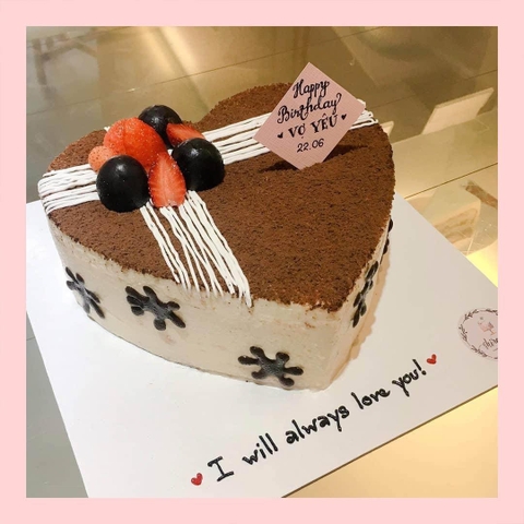 Tiramisu trái tim - Bánh kem tiramisu dạng ổ