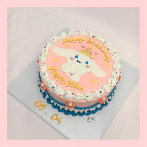 Bánh vẽ hình Totoro/ chó Snoopy/ heo Peppa/ mèo Cinnamoroll/ thỏ hồng/ BT21 dễ thương - Bánh sinh nhật trẻ em