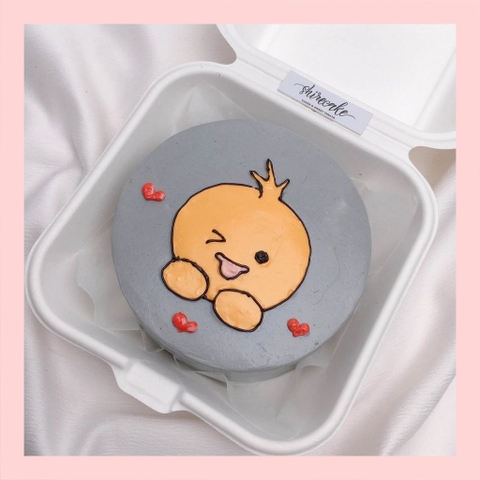 Mini Bento hình vịt dễ thương - Bánh kem bơ mini hộp bã mía