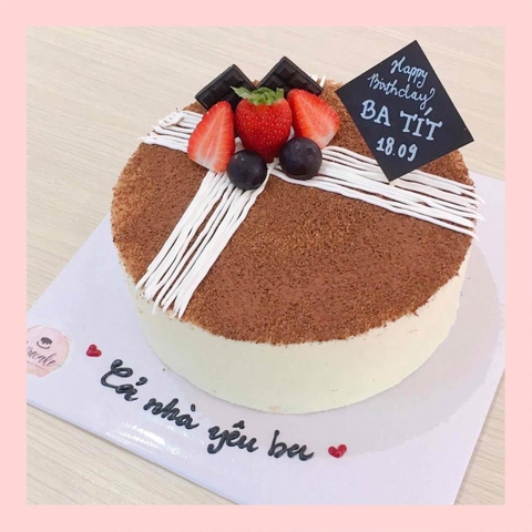 Tiramisu trang trí trái cây - Bánh kem tiramisu dạng ổ