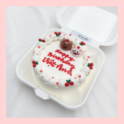 Mini Bento bắt kem 3D - Bánh kem bơ mini hộp bã mía