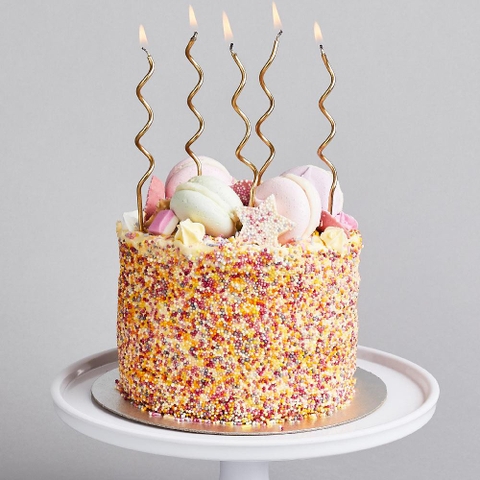 Nến sinh nhật xoắn dài gợn sóng Hàn Quốc