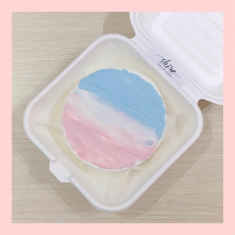 Mini Bento tone màu mix - Bánh kem bơ mini hộp bã mía
