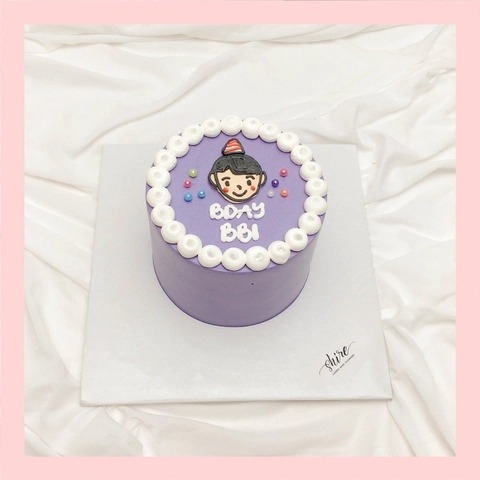 Bánh mini vẽ người - Bánh kem bơ mini 10-12cm