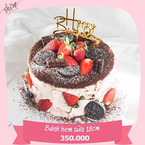 Bánh kem sữa tươi size 18cm