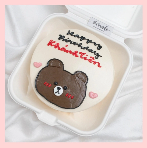 Mini Bento hình gấu dễ thương - Bánh kem bơ mini hộp bã mía