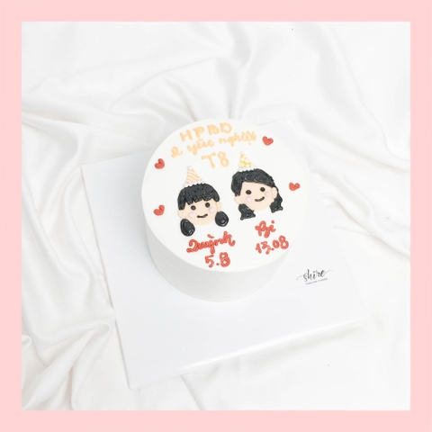 Bánh kem vẽ người nữ - Bánh kem sinh nhật cho nữ