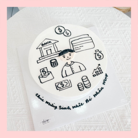 Bánh kem vẽ hình nghề nghiệp - Bánh kem sinh nhật