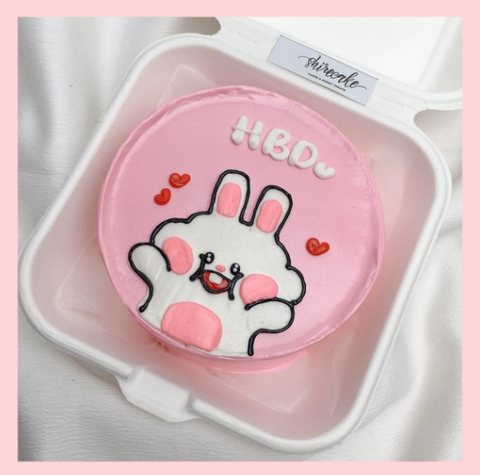 Mini Bento hình động vật dễ thương - Bánh kem bơ mini hộp bã mía
