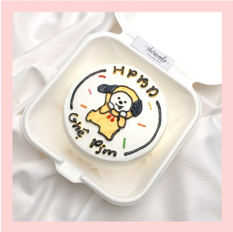 Mini Bento hình chó dễ thương - Bánh kem bơ mini hộp bã mía