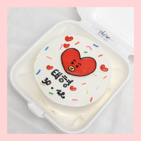 Mini Bento vẽ hình ngộ nghĩnh - Bánh kem bơ mini hộp bã mía