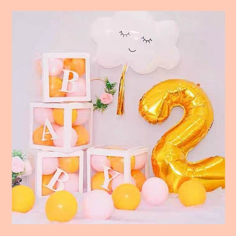 Set hộp chữ "BABY" (KHÔNG KÈM BÓNG NHỎ BÊN TRONG)