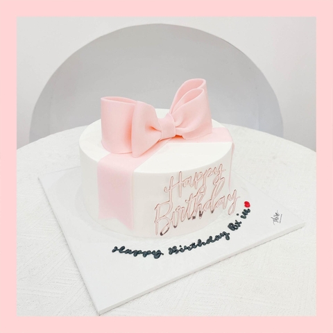 Bánh kem tạo hình nơ 3D xinh xắn cho bé gái - Bánh kem fondant