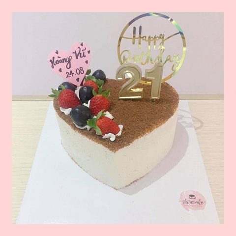 Tiramisu trái tim - Bánh kem tiramisu dạng ổ