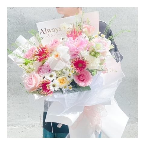 Bó hoa tươi tone mix