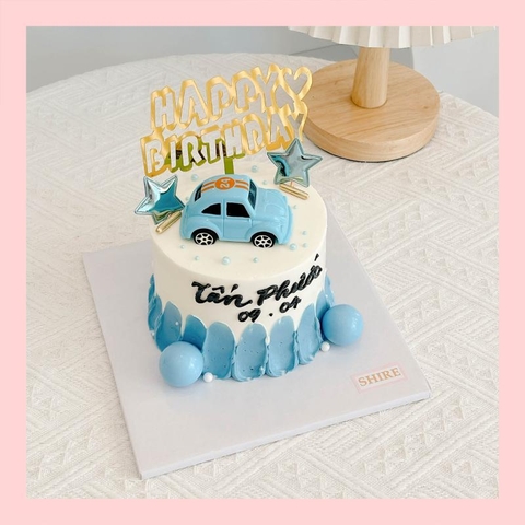 Bánh mini trang trí đồ chơi thú cute cho bé trai  - Bánh kem bơ mini 10-12cm