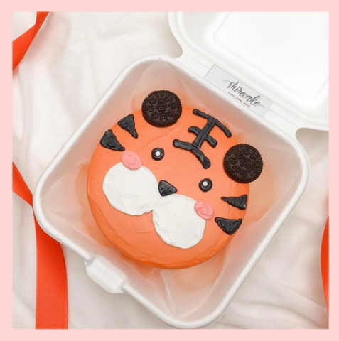 Mini Bento hình động vật dễ thương - Bánh kem bơ mini hộp bã mía