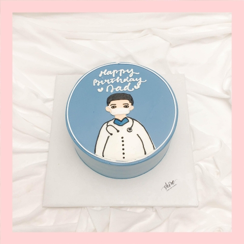 Bánh kem vẽ hình nghề nghiệp - Bánh kem sinh nhật