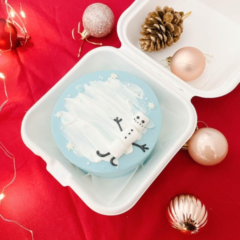 Mini Bento Giáng Sinh 2023 - Bánh kem bơ mini bento hộp bã mía