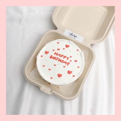 Mini Bento tình yêu - Bánh kem bơ mini hộp bã mía