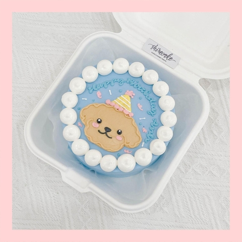 Mini Bento hình chó dễ thương - Bánh kem bơ mini hộp bã mía