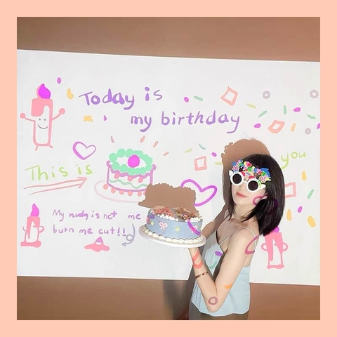 Máy chiếu hình phông nền sinh nhật