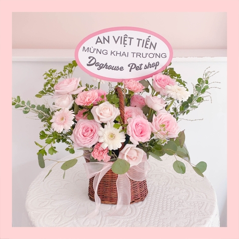 Giỏ hoa tươi mừng tân gia