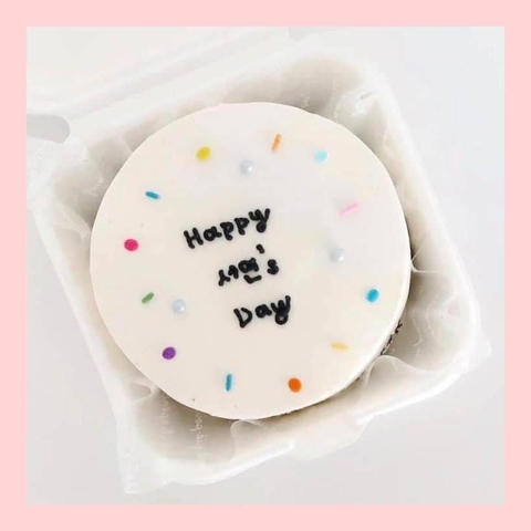 Mini Bento tone màu trắng - Bánh kem bơ mini hộp bã mía