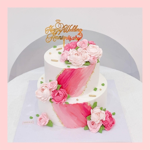 Bánh kem hai tầng cho nữ - Bánh kem sinh nhật cho nữ