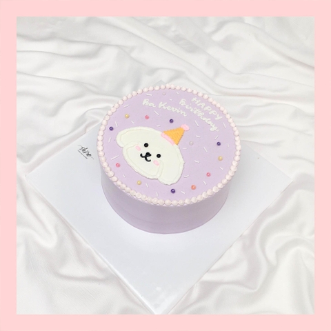 Bánh vẽ hình con chó dễ thương - Bánh sinh nhật trẻ em