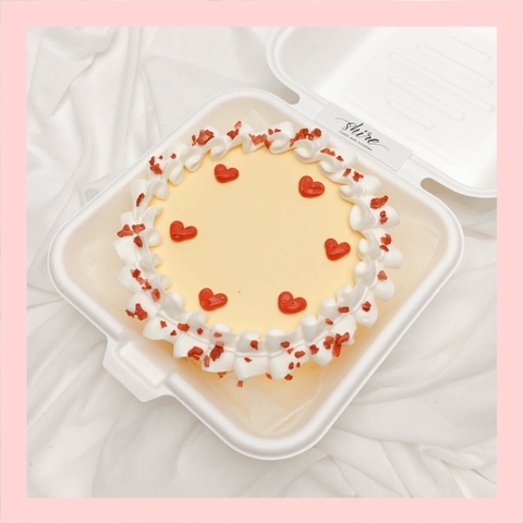 Mini Bento tình yêu - Bánh kem bơ mini hộp bã mía