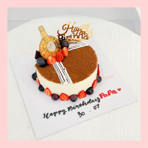 Tiramisu trang trí trái cây - Bánh kem tiramisu dạng ổ