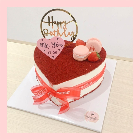 Tiramisu phủ redvelvet  - Bánh kem tiramisu dạng ổ