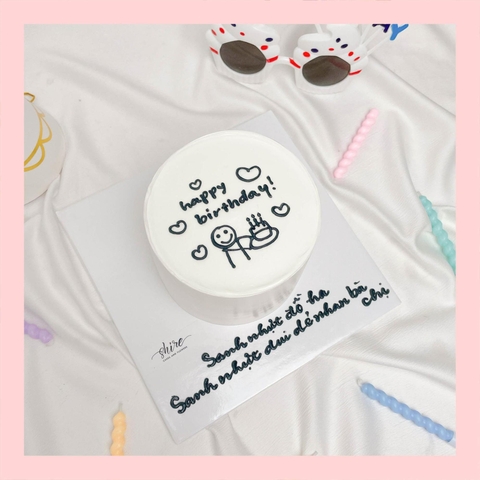 Bánh mini vẽ người - Bánh kem bơ mini 10-12cm