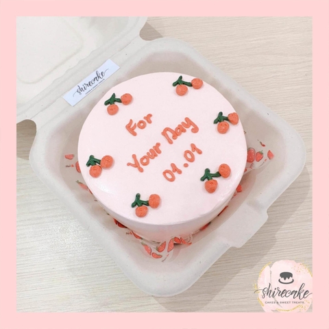 Mini Bento tone màu hồng - Bánh kem bơ mini hộp bã mía