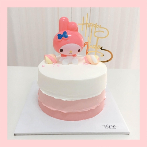 Bánh mini trang trí đồ chơi thú cute cho bé gái  - Bánh kem bơ mini 10-12cm