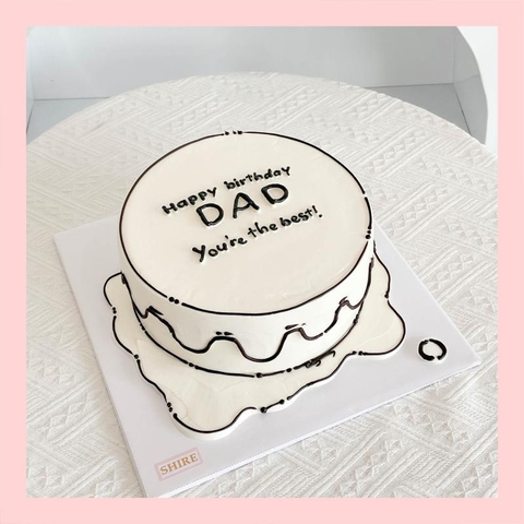 Bánh kem tone trắng đen - Bánh kem sinh nhật