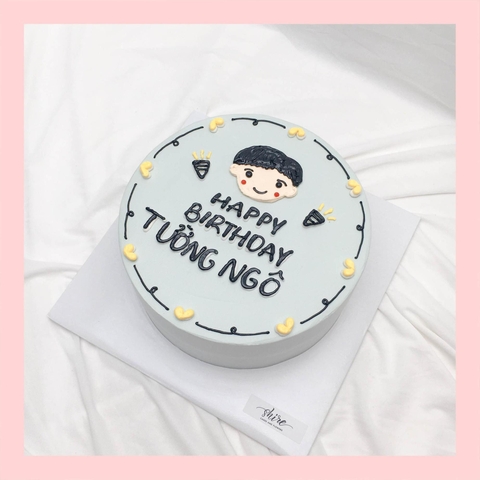Bánh kem vẽ người nam - Bánh kem sinh nhật cho nam