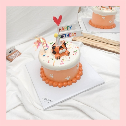 Bánh mini bơm thú 3D- Bánh kem bơ mini 10-12cm