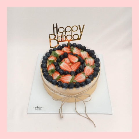 Bánh sinh nhật Phô mai Tom&Jerry cheesecake trang trí trái cây cho người lớn