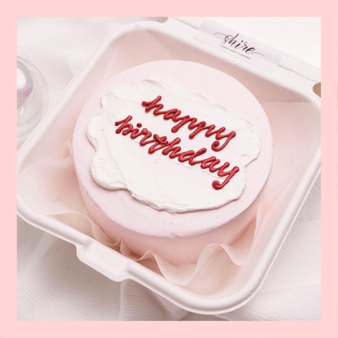 Mini Bento tone màu hồng - Bánh kem bơ mini hộp bã mía