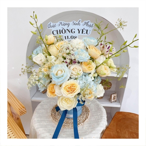 Giỏ hoa tươi chúc mừng