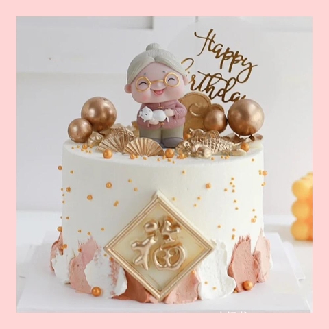 Bánh kem mừng thọ hiện đại