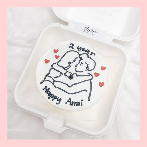 Mini Bento cặp đôi - Bánh kem bơ mini hộp bã mía