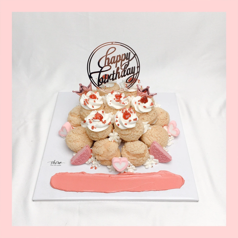 Su kem giòn sinh nhật đơn giản - Choux creme