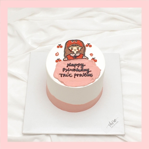 Bánh mini vẽ người - Bánh kem bơ mini 10-12cm