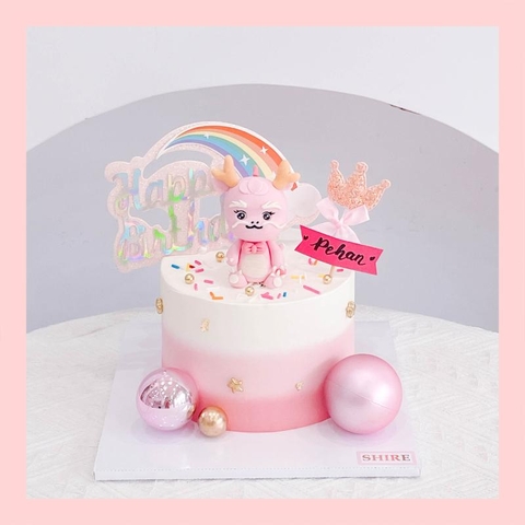 Bánh kem tạo hình con hổ/ con rồng cho bé - Bánh kem fondant