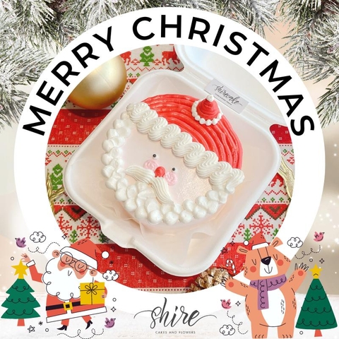 Mini Bento Giáng Sinh 2022 - Bánh kem bơ mini bento hộp bã mía