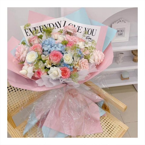 Bó hoa tươi tone mix