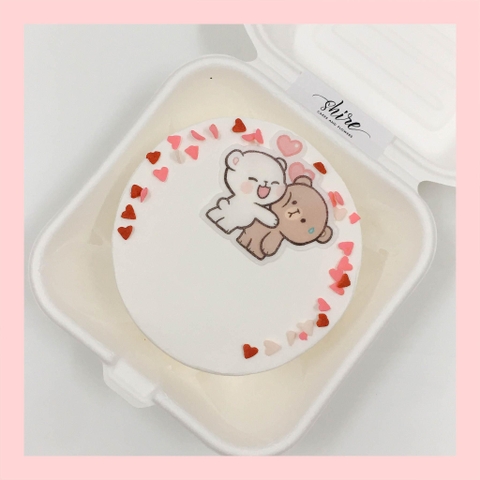 Mini Bento cặp đôi - Bánh kem bơ mini hộp bã mía